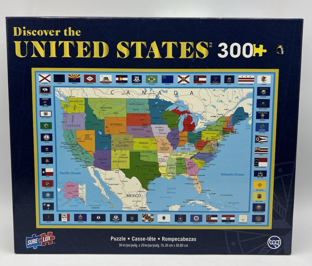 Discover the United States 300 Piece Puzzle Educational Map Geography Game